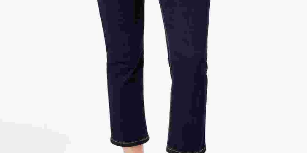 INC International Concepts Women's Cropped Straight Leg Jeans Blue Size 4