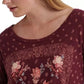 Lucky Brand Women's Matchbox Tee Burgundy Multi Red Size Small