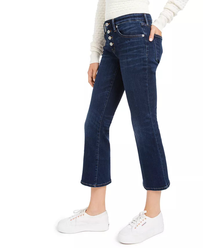 Lucky Brand Women's Ava Mini Flare Capri Jeans Blue Size 30X26