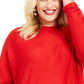 INC International Concepts Women's Long Sleeve High Low Sweater Red Size 3X