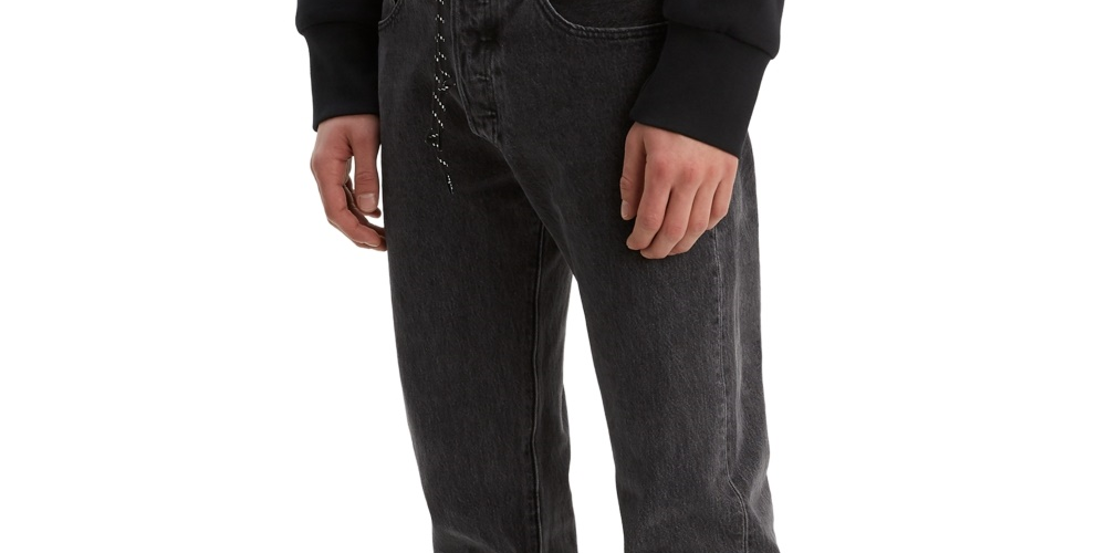 Levi's Men's 501 Original Straight-Fit Stretch Jogger Jeans Gray Size 40X32