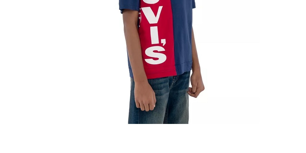 Levi's Little Boy's Colorblocked Vertical Logo T-Shirt Blue Size 4