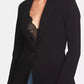 1.STATE Women's One Button Stretch Crepe Blazer Black