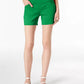 INC International Concepts Women's Curvy Pull On Shorts Green Size 2