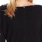 Vince Camuto Women's Boat-Neck Hardware Top Gray Size Medium
