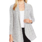 Vince Camuto Women's Houndstooth Eyelash Sweater Grey Size X-Large