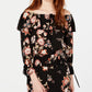 American Rag Juniors'' Printed Off-The-Shoulder Top Black Size Medium