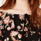 American Rag Juniors'' Printed Off-The-Shoulder Top Black Size Medium