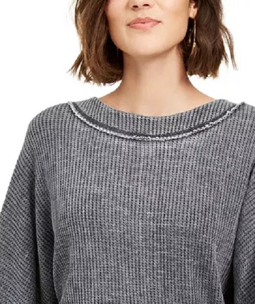 American Rag Juniors'' Textured Dolman-Sleeve Top Black Size XX-Large