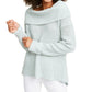 American Rag Junior's Cowlneck Sweater Blue Size Medium
