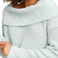 American Rag Junior's Cowlneck Sweater Blue Size Medium