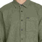 Volcom Men's Caden Solid Long Sleeve Army Combo Green Size Small