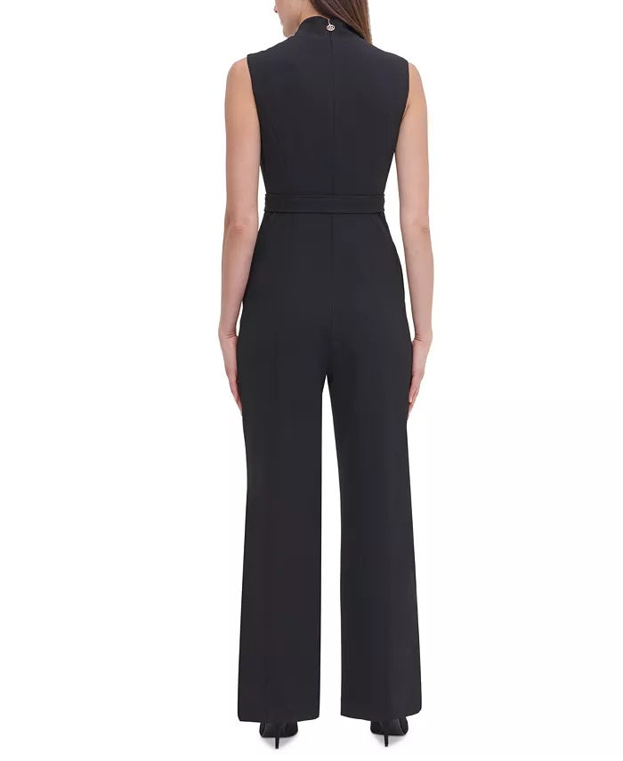 Tommy Hilfiger Women's Mock-Neck Jumpsuit Black Size 4
