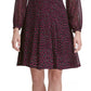 Tommy Hilfiger Women's Flocked Floral Chiffon Dress Bright Pink Size 12