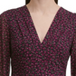 Tommy Hilfiger Women's Flocked Floral Chiffon Dress Bright Pink Size 12