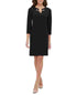tommy-hilfiger-womens-grommet-neck-shift-dress-black-size-2