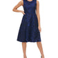 Tommy Hilfiger Women's Embroidered Fit & Flare Dress Blue Size 10