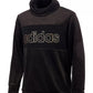 adidas Big Girl's Velour Funnel Neck Sweatshirt Black