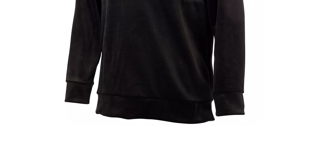 adidas Big Girl's Velour Funnel Neck Sweatshirt Black