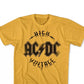 American Classics Men's ACDC High Voltage Graphic T-Shirt Yellow Size M