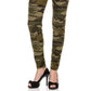 Planet Gold Juniors' Camo-Printed Brushed Jersey Leggings Green Size Large
