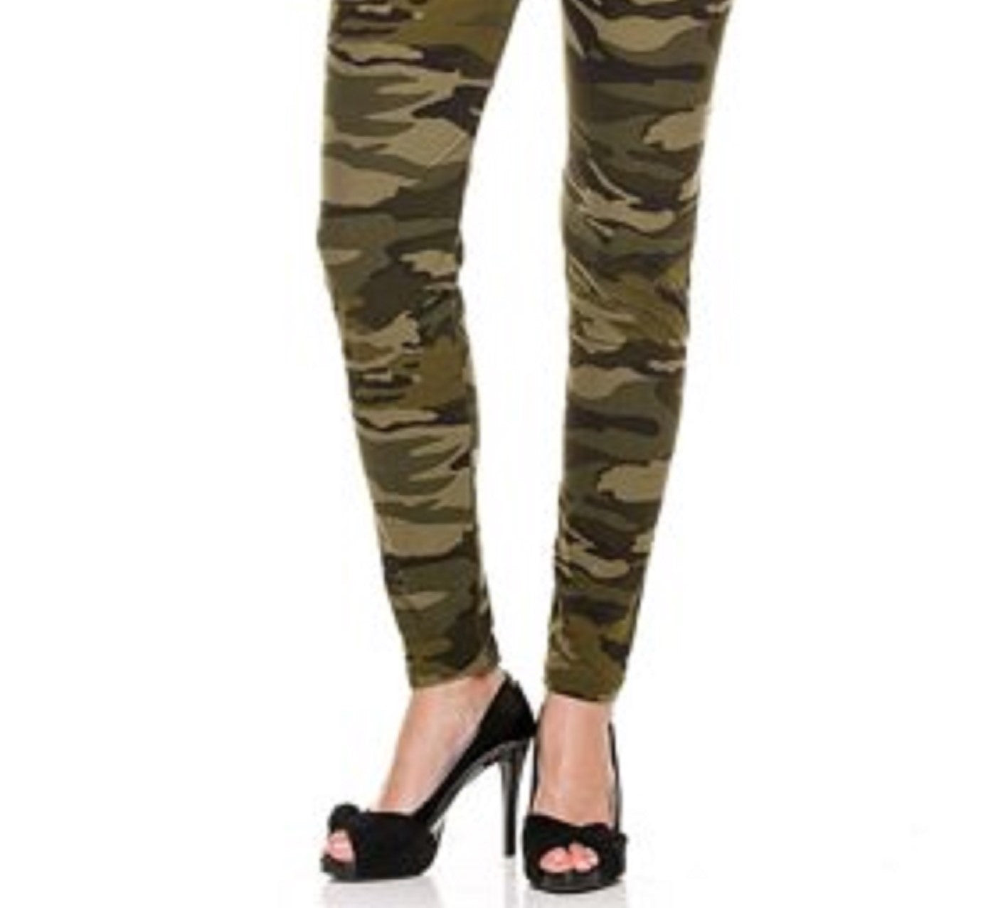 Planet Gold Juniors' Camo-Printed Brushed Jersey Leggings Green Size Large