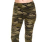 Planet Gold Juniors' Camo-Printed Brushed Jersey Leggings Green Size Medium