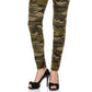 Planet Gold Juniors' Camo-Printed Brushed Jersey Leggings Green Size Medium