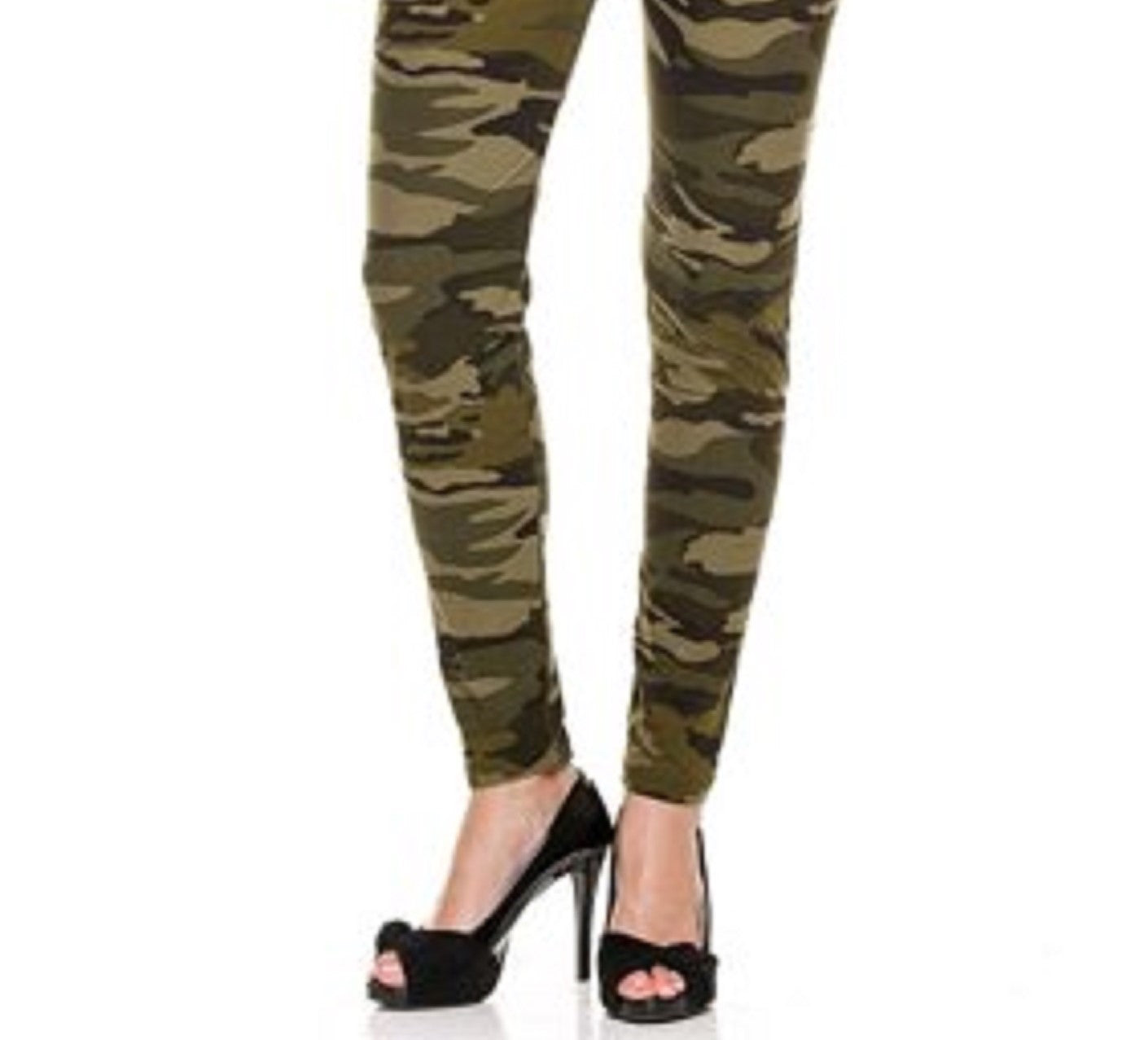 Planet Gold Juniors' Camo-Printed Brushed Jersey Leggings Green Size Extra Small