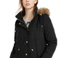 Celebrity Pink Juniors' Faux-Fur Trim Hooded Parka Coat Black Size X-Small