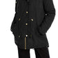 Celebrity Pink Juniors' Faux-Fur Trim Hooded Parka Coat Black Size X-Small
