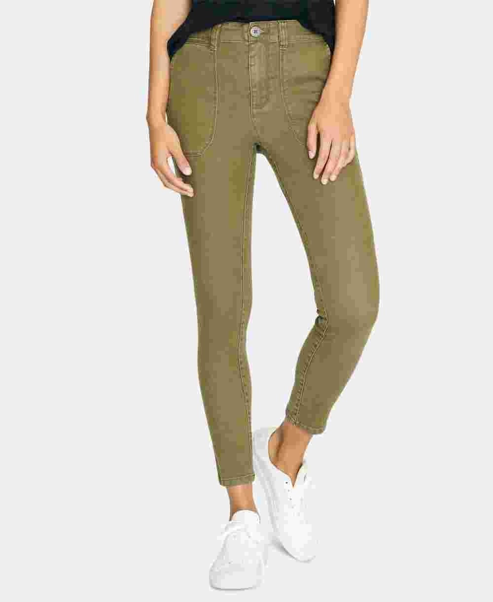 Sanctuary Women's Green Pocketed Zippered Jeans  Size Waist Green Size 25
