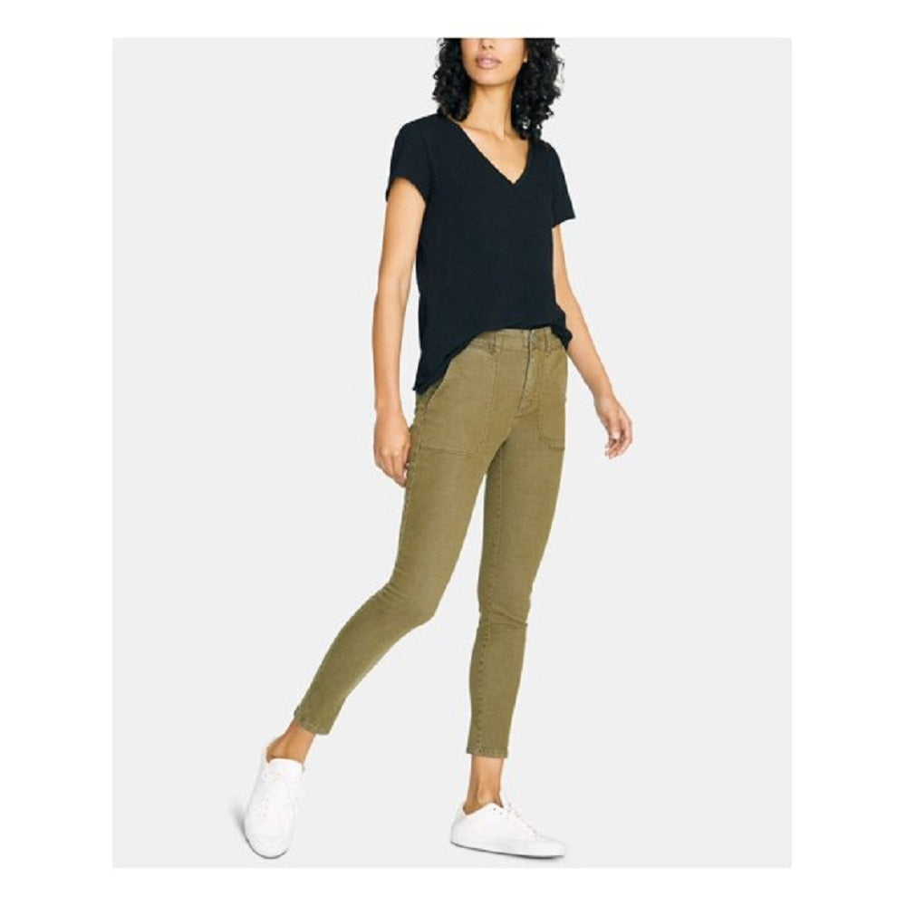 Sanctuary Women's Green Pocketed Zippered Jeans  Size Waist Green Size 25
