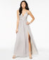 emerald-sundae-juniors-embellished-lace-bodice-gown-gray-size-small