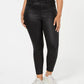 Celebrity Pink Women's Plus Denim Coated Skinny Jeans Black Size Petite Small