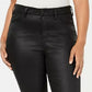 Celebrity Pink Women's Plus Denim Coated Skinny Jeans Black Size Petite Small