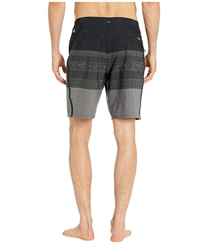 Quiksilver Men's Board Shorts Geometric Libertribs Boardshorts Black Size 40