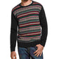 Weatherproof Vintage Men's Navy Patterned Long Sleeve Crew Neck Knit Sweater Navy Size Medium