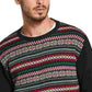 Weatherproof Vintage Men's Navy Patterned Long Sleeve Crew Neck Knit Sweater Navy Size Medium