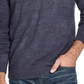 Weatherproof Vintage Men's Heathered Striped Crewneck Sweater Blue Size Medium