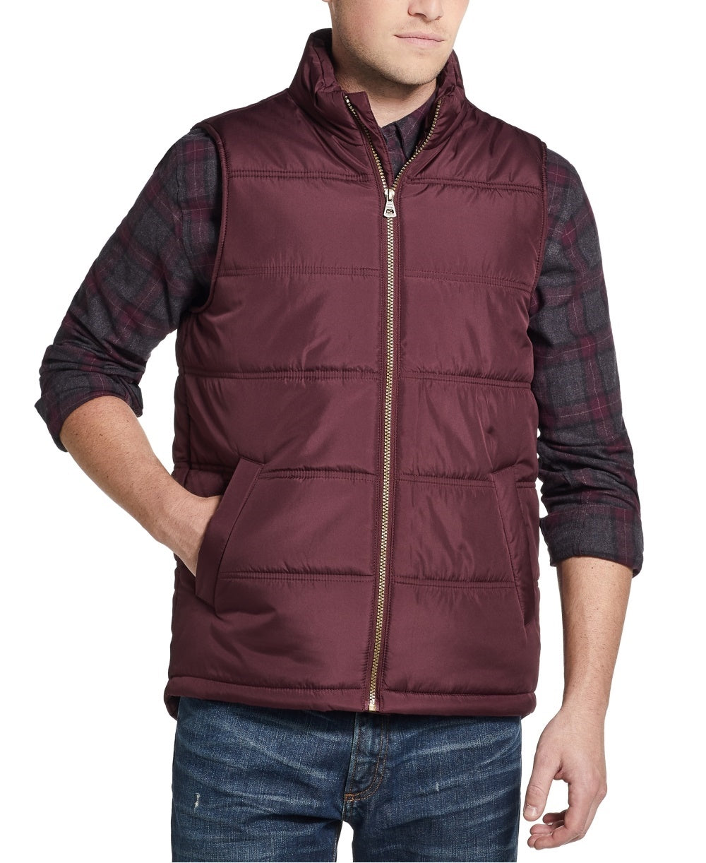 Weatherproof Vintage Men's Zip Front Vest Red Size Large