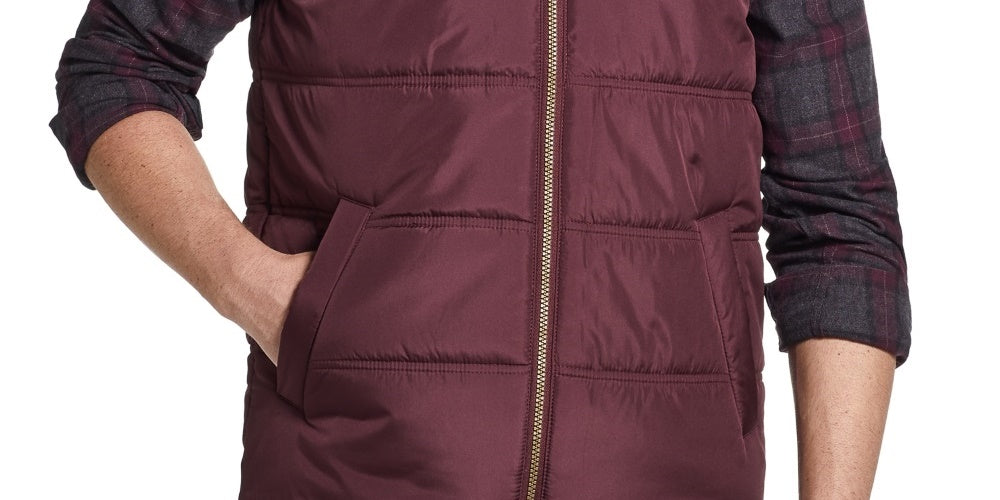 Weatherproof Vintage Men's Zip Front Vest Red Size Large