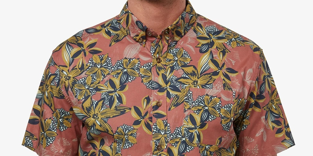Jack O'Neill Men's Hawaiian Dreams Short Sleeve Shirt Brown Size XX-Large