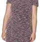 Betsey Johnson Women's Zippered Speckle Short Sleeve Scoop Neck Below The Knee Fit Flare Wear To Work Dress Gray Size 22W