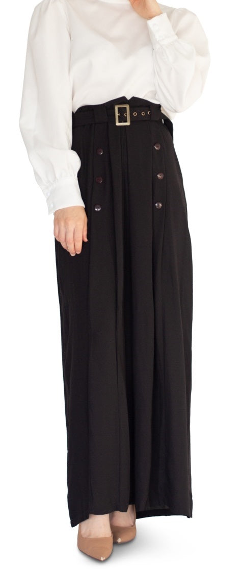 Verona Collection Women's Alicia Modest Maxi Skirt Black Size XX-Large