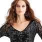 Guess Women's Sequined Bodycon Dress Silver Size 2