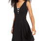 Teeze Me Juniors' Embellished Fit & Flare Dress Black Size 7