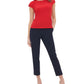 Tommy Hilfiger Women's Ruched-Sleeve Top Medium Red Size Extra Small