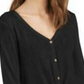 Hippie Rose Junior's Twist Front Button Up Top Black Size X-Small
