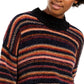 Hippie Rose Junior's Chenille Mock Neck Sweater Black Size X-Large